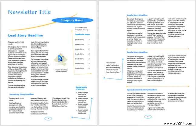13 Free Professional Newsletter Templates: Print or Email as PDF