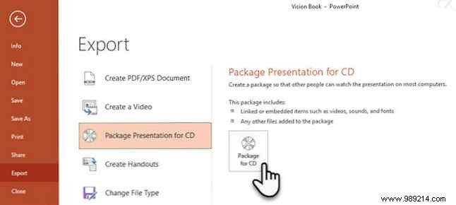 Prevent PowerPoint Disasters: Master the Package for CD Feature