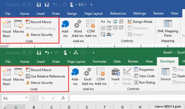 How to Enable the Developer Tab in Microsoft Word and Excel Ribbons