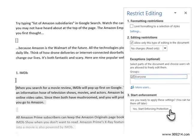 How to Enable Selective Editing in a Protected Word Document