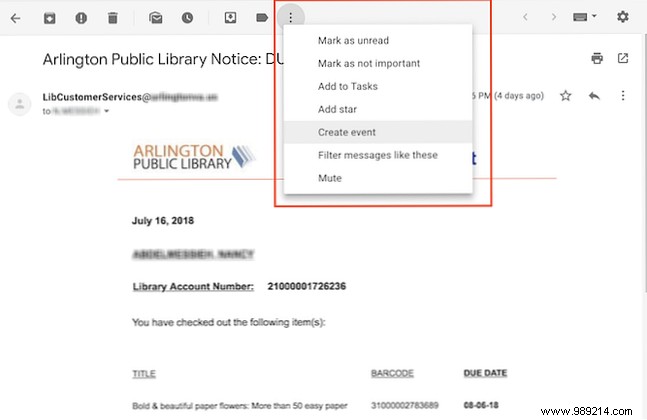 Avoid Library Late Fees: Add Due Dates to Google Calendar from Gmail in Seconds