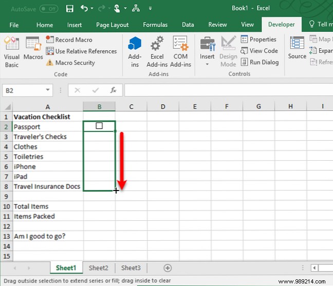 How to Create a Dynamic Checklist in Excel with Checkboxes