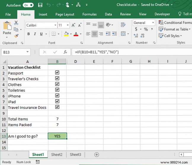 How to Create a Dynamic Checklist in Excel with Checkboxes