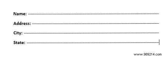 How to Create Professional Blank Lines in Microsoft Word Forms Using Tabs
