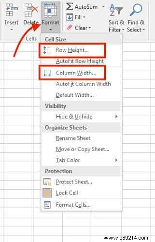 How to Precisely Set Column Width and Row Height in Excel Manually
