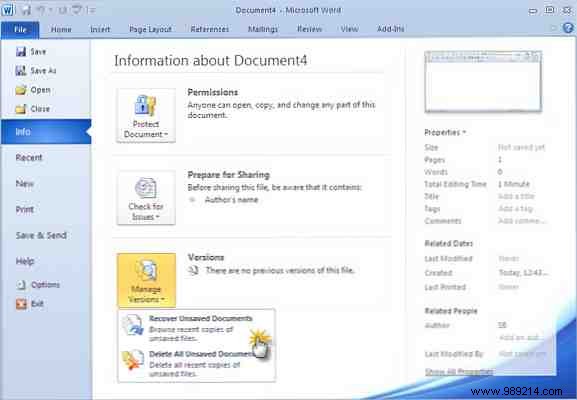 Recover Unsaved Microsoft Word 2010 Documents in Seconds: Proven Steps
