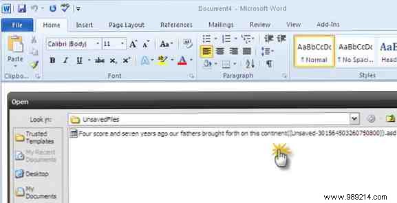 Recover Unsaved Microsoft Word 2010 Documents in Seconds: Proven Steps