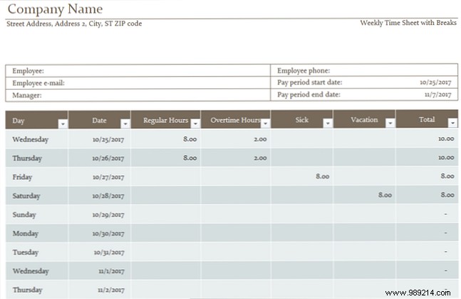 12 Free Timesheet Templates for Excel and Word: Track Hours Like a Pro