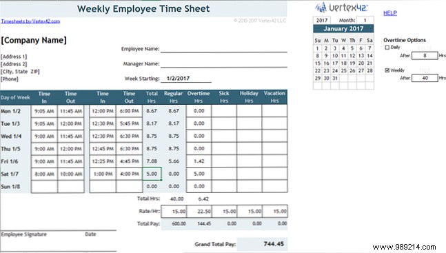 12 Free Timesheet Templates for Excel and Word: Track Hours Like a Pro
