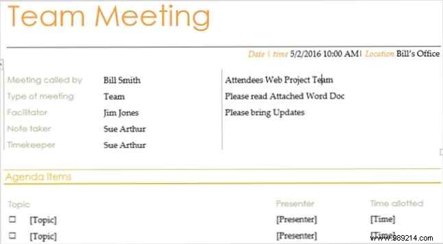 15 Best Meeting Agenda Templates for Microsoft Word to Boost Productivity