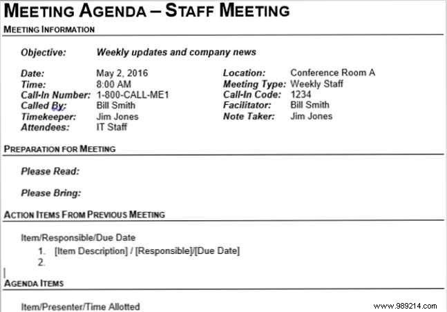 15 Best Meeting Agenda Templates for Microsoft Word to Boost Productivity