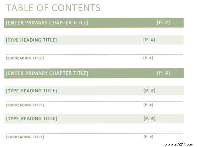 10 Best Free Table of Contents Templates for Microsoft Word