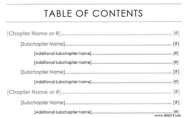 10 Best Free Table of Contents Templates for Microsoft Word
