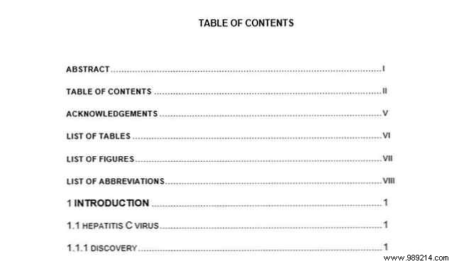 10 Best Free Table of Contents Templates for Microsoft Word