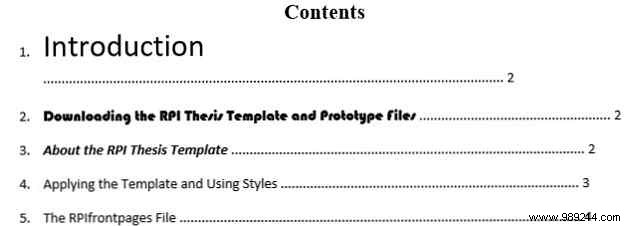 10 Best Free Table of Contents Templates for Microsoft Word