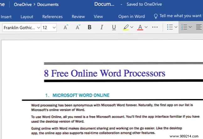 Top 8 Free Online Word Processors for Seamless Collaboration and Writing