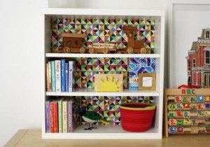 DIY Guide: Decoupage Tissue Paper on Your Bookshelf Back Panel