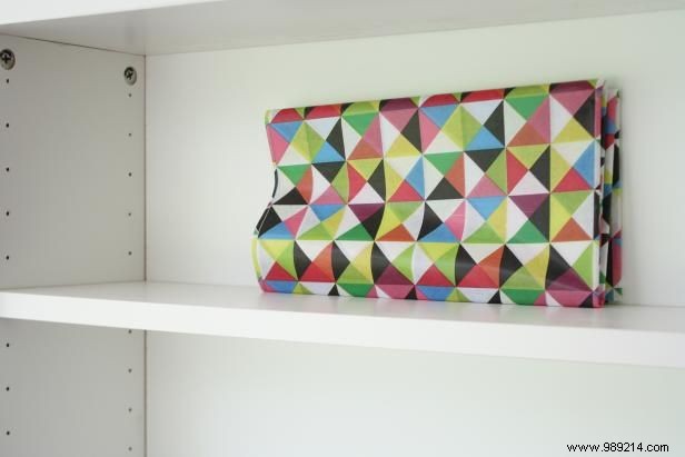 DIY Guide: Decoupage Tissue Paper on Your Bookshelf Back Panel