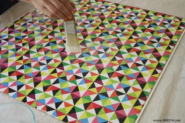 DIY Guide: Decoupage Tissue Paper on Your Bookshelf Back Panel