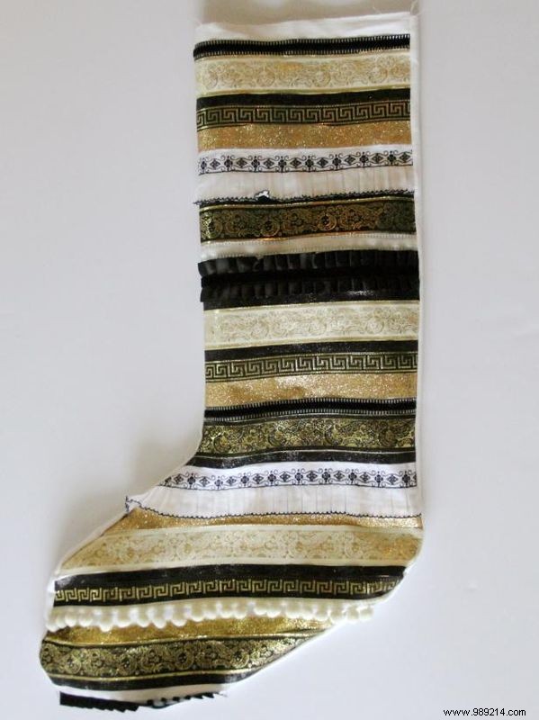 DIY Bohemian Ribbon Christmas Stocking: Step-by-Step Guide with Free Pattern