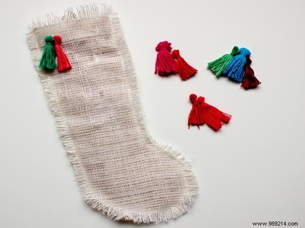 DIY Burlap Christmas Stocking: Rustic Tutorial with Tassels and Muslin Lining