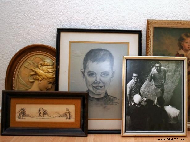 DIY Halloween Felt Masks: Transform Thrift Store Portraits into Spooky Gallery Wall Art