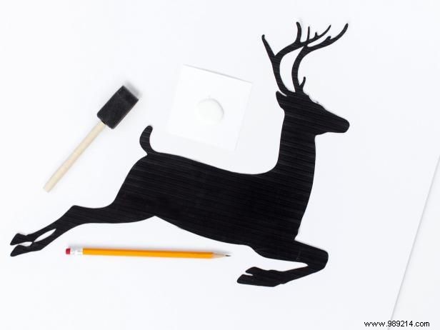 DIY Glittery Reindeer Silhouette: Easy Christmas Craft by Expert Designer