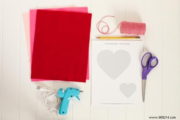 DIY Heart Garland: Easy Step-by-Step Tutorial with Free Printable Template