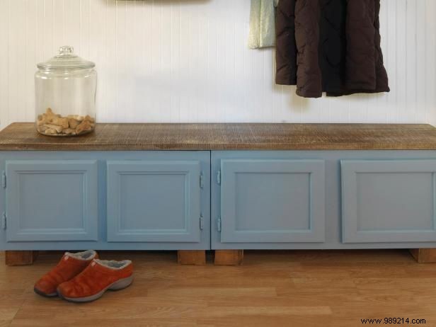 DIY Entryway Bench: Upcycle Old Kitchen Cabinets into Stylish Storage
