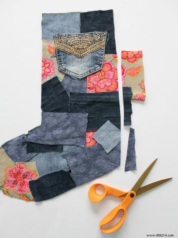 DIY Patchwork Denim Christmas Stocking: Easy Step-by-Step Tutorial
