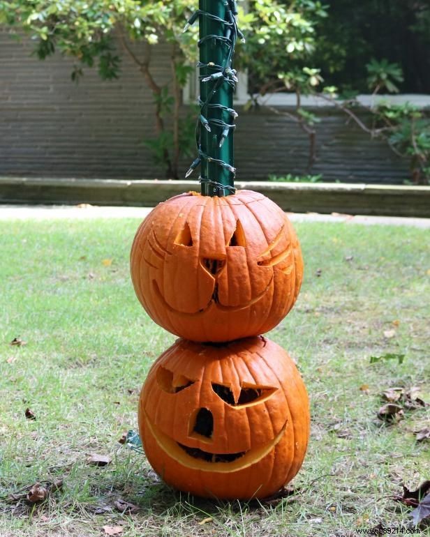 DIY Halloween Pumpkin Totem Pole: Expert Step-by-Step Guide by Emily Fazio
