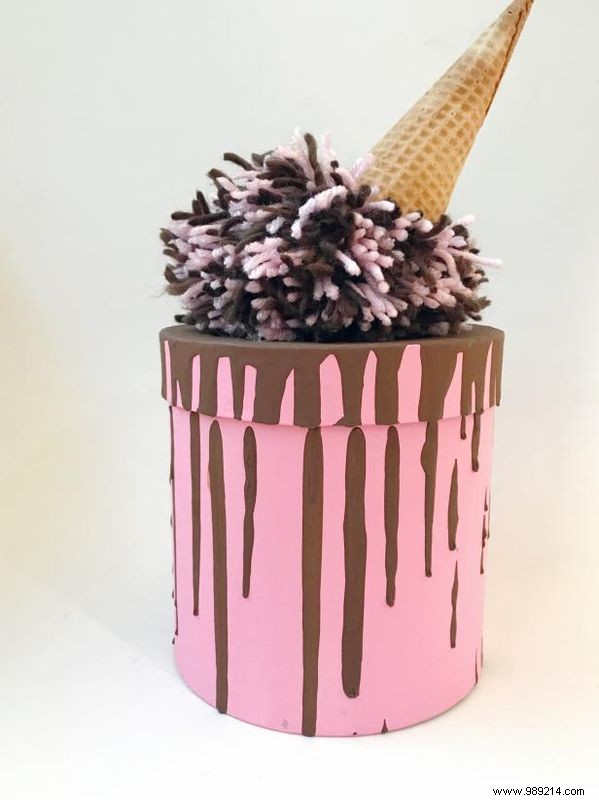 DIY Spilled Ice Cream Cake Trinket Box: Easy No-Bake Craft Tutorial by Jennifer Perkins