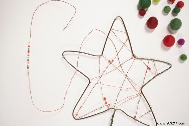 DIY Star Tree Topper: Transform a Recycled Wire Hanger into a Beaded Christmas Ornament