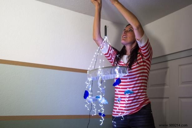 DIY Lighted Rain Cloud Mobile for Baby Nursery: Easy Step-by-Step Guide