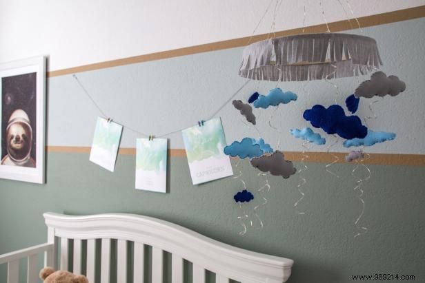 DIY Lighted Rain Cloud Mobile for Baby Nursery: Easy Step-by-Step Guide