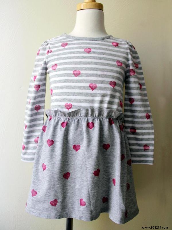 Easy DIY: Upcycle a T-Shirt into an Adorable Heart-Print Dress