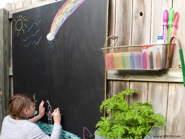 DIY Outdoor Chalkboard Wall: Easy Fence Project for Endless Kids  Creativity