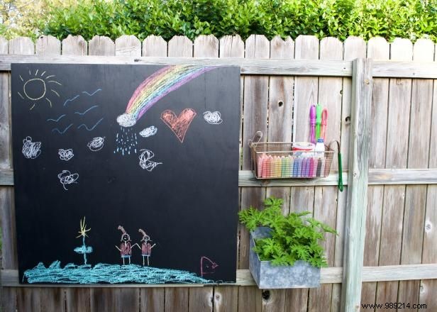 DIY Outdoor Chalkboard Wall: Easy Fence Project for Endless Kids  Creativity