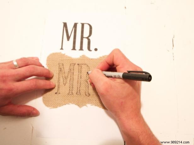 DIY Burlap Wedding Chair Backs: Elegant Mr. & Mrs. Tutorial