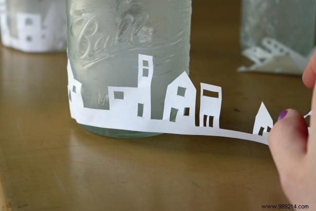 DIY Guide: Craft City Skyline Silhouette Mason Jar Candle Holders