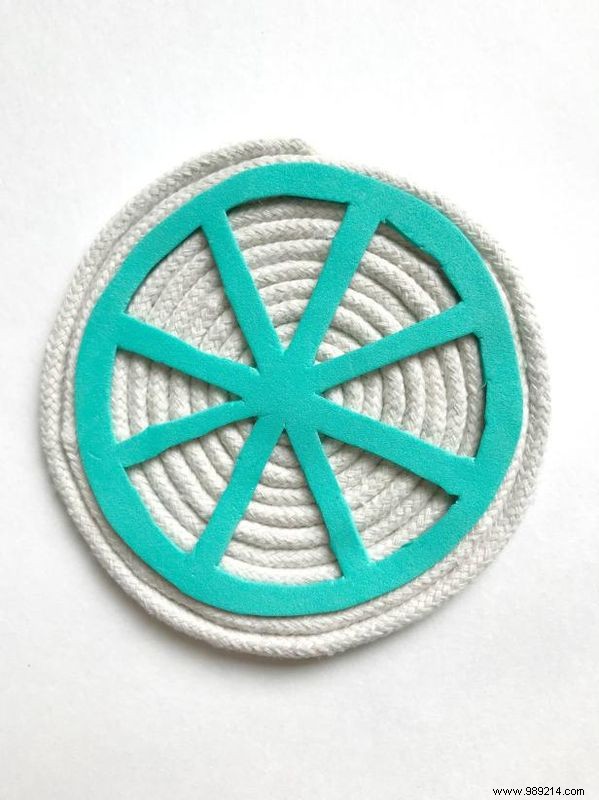 DIY Citrus Slice Coasters from Cotton Rope: Easy Tutorial by Jennifer Perkins