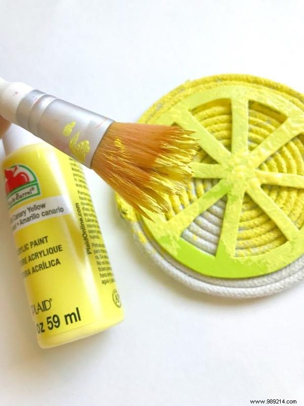 DIY Citrus Slice Coasters from Cotton Rope: Easy Tutorial by Jennifer Perkins