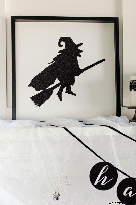 DIY Glittery Halloween Witch Art: Easy Step-by-Step Craft Tutorial