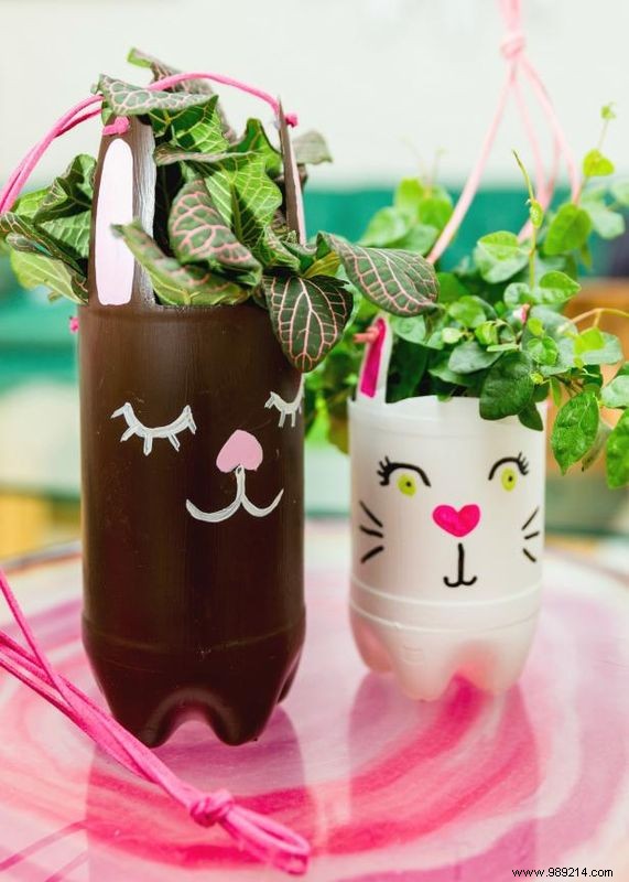 DIY Hanging Bunny Planters from Recycled Plastic Bottles: Step-by-Step Guide