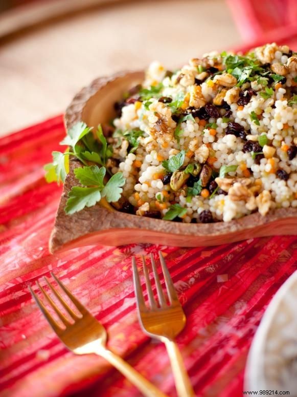 Authentic Moroccan Pearl Couscous with Currants and Pistachios Recipe