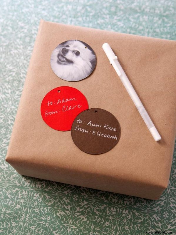 DIY Photo Gift Tags: Nostalgic Holiday Tags with Childhood Snaps