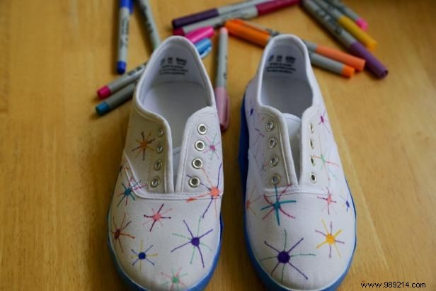 DIY Tie-Dye Sneakers with Permanent Markers: Easy Step-by-Step Guide by Crafter Melissa Caughey