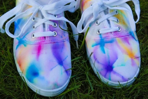 DIY Tie-Dye Sneakers with Permanent Markers: Easy Step-by-Step Guide by Crafter Melissa Caughey