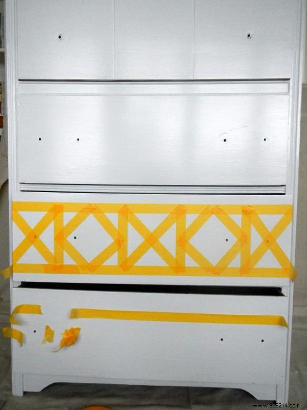 DIY Guide: Transform a Thrift Store Dresser with a Moroccan Geometric Pattern