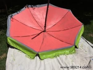 DIY Guide: Paint a Vibrant Watermelon Pattern on Your Outdoor Umbrella